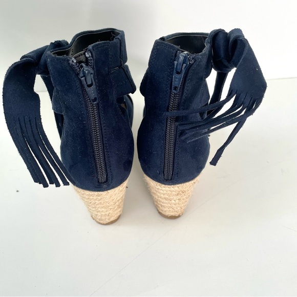 Comfortview Zion Espadrille Wedge Sandals Navy - Picture 4 of 5